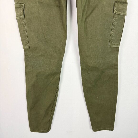 NWT Spanx Stretch Twill Ankle Cargo Pants in Darkened Olive Size Medium M NEW - Picture 12 of 13